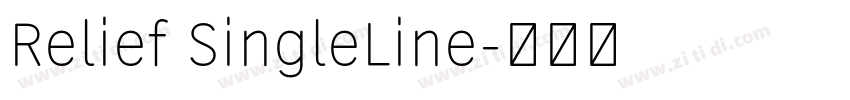 Relief SingleLine字体转换 Relief SingleLine字体转换